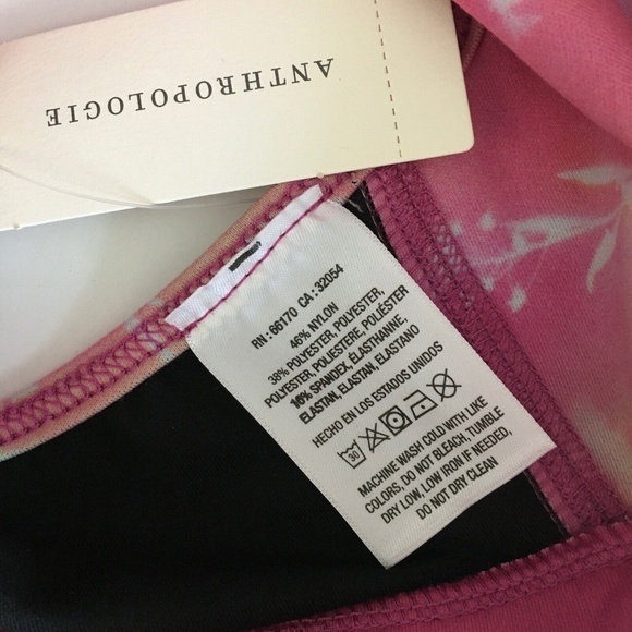 NWT!! Anthropologie DAILY PRACTICE Sofia Pink Floral Sports Bra Strappy Medium - Picture 12 of 13